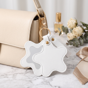 Specchietti a Forma di Stella Personalizzati, Mini Specchio Tascabile Scorrevole in Pelle PU per Ragazze - Product Image 1