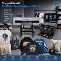 Nouvelle imprimante DTF industrielle HANYING 80 cm, 4 têtes I3200, secoueur de poudre automatique, machine d'impression directe sur film 24 pouces, encre pour t-shirts