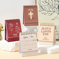 Mini Calendriers de Table Personnalisables en Papier Écologique - Agendas de Bureau Religieux avec Fonction Horloge, Logo Personnalisé, Couleur Personnalisée