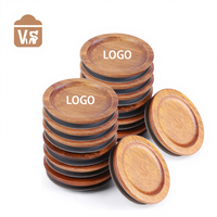 Couvercles de bocaux Mason à ouverture régulière avec logo personnalisé-Bocal de rangement en bois d'acacia avec joint hermétique en silicone brun