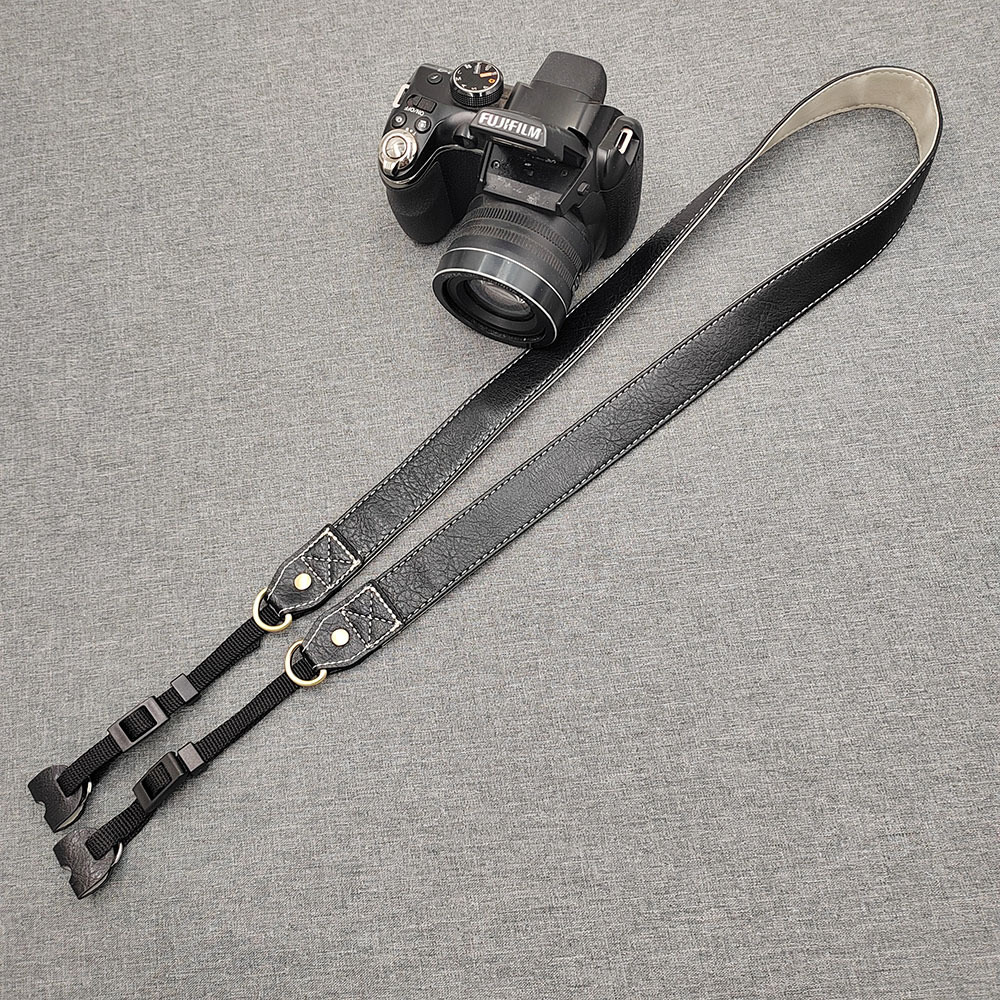 Camera Neck Shoulder Black Belt Flexible PU Strap for Sony