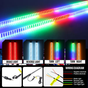 Lumière LED en forme de fouet 2/3/4/5FT COB RGB, antenne fouet, motifs de poursuite DIY pour tout-terrain ATV UTV RZR Polaris <span class=keywords><strong>Dune</strong></span> Buggy 4X4 Camion - Product Image 5