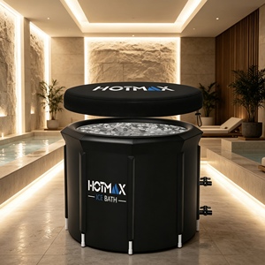 Piscina Redonda Portátil de PVC para Baño de Hielo, Recuperación de Atletas, Terapia de Agua Fría al Aire Libre, Diseño Plegable, Lista para Enfriar, Bañera de Hielo - Product Image 1