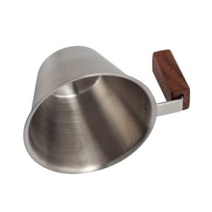 Taza de extracción de espresso de 100/250 ml, taza medidora de espresso de acero inoxidable con mango de nogal - Product Image 5