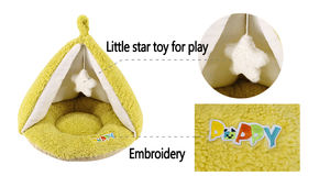 Cama de Camping para Gatos de Interior Estilo Dibujos Animados 2026, Cueva de Peluche para Perros con Juguete Divertido, Material de Tela de Piel Sintética, Embalaje en Cartón - Product Image 4