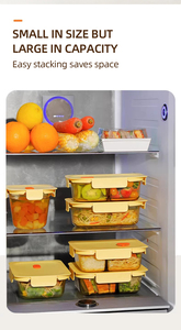 Contenants de préparation de repas au micro-ondes <span class=keywords><strong>en</strong></span> <span class=keywords><strong>verre</strong></span>, boîtes à lunch bento avec couvercles anti-brûlure résistants à la chaleur - Product Image 4