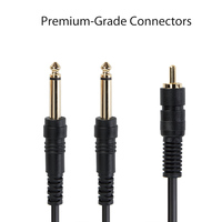 Câble audio Y-splitter Yinyu AC070 6,35 mm TS vers TS & RCA, blindage OFC, faible bruit, pour moniteur de scène et home cinéma