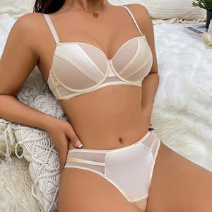 Lencería Sexy y Elegante para Mujer, Tallas Grandes, Diseño Personalizado, Conjuntos de Sujetador y Braguita con Combinación de Colores, Venta al Por Mayor de Fábrica - Product Image 6
