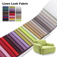 Fournisseur de textiles de maison du Zhejiang en Chine, tissu d'ameublement 100% polyester 260 GSM, aspect lin, pour canapé
