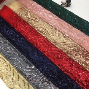 Cổ Điển Châu Phi Vải Vàng Ren Vải Phẳng <span class=keywords><strong>Sequin</strong></span> Thêu Vải Cho Ăn Mặc Buổi Tối Ăn Mặc Căng - Product Image 3