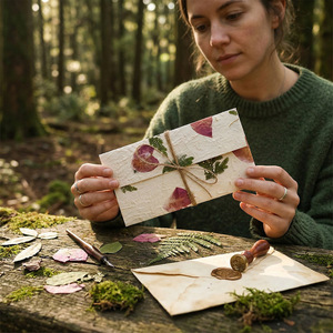 Sobres <span class=keywords><strong>de</strong></span> Papel Vegetal Hechos a Mano, <span class=keywords><strong>de</strong></span> Lujo, para Invitaciones <span class=keywords><strong>de</strong></span> <span class=keywords><strong>Boda</strong></span>, Almacenamiento y Envoltura <span class=keywords><strong>de</strong></span> Regalos - Product Image 4