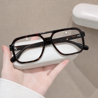 Montures de lunettes pour hommes en acétate à double pont, style aviateur, pour femmes, lunettes optiques de prescription, monturas de lentes hombre