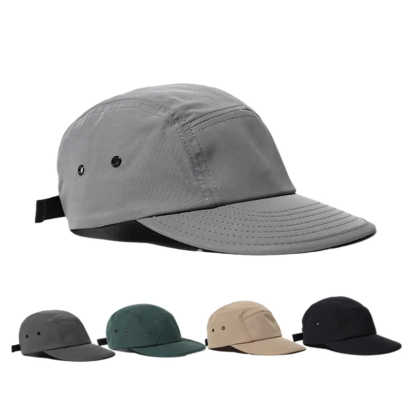 FF1230 Impermeável Leve 5 Painel Baseball Cap Caminhadas Running Camp Beach Cap Mulheres Homens Nylon Quick Dry 5 Painel Hat