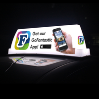 Affichage LED blanc personnalisé pour la publicité extérieure, faible consommation d'énergie, montage magnétique pour les panneaux de toit de voiture, de taxi
