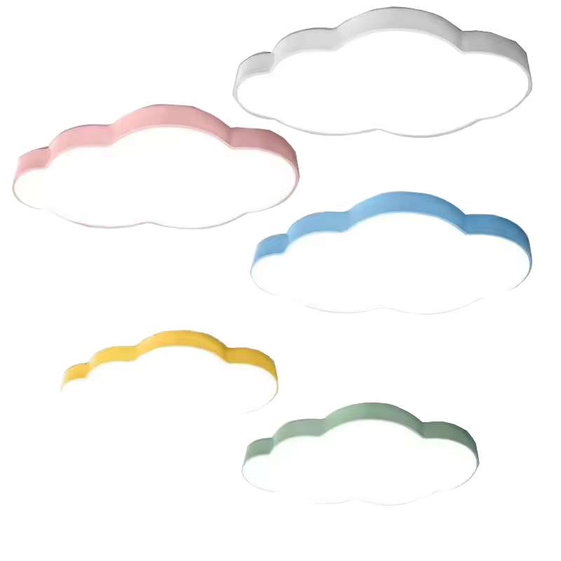 Modern Simple Creative Cloud LED AC Ceiling Lamp for Children's Bedroom with IP65 Rating and Acrylic Iron Construction