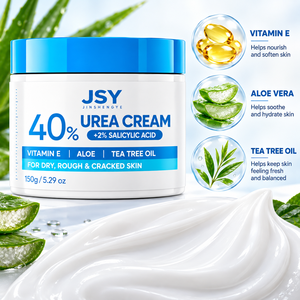 Crème pour les pieds quotidienne <span class=keywords><strong>à</strong></span> 40% d'urée et 2% d'acide salicylique, enrichie en vitamine E, aloe vera et huile d'<span class=keywords><strong>arbre</strong></span> <span class=keywords><strong>à</strong></span> <span class=keywords><strong>thé</strong></span>, pour les talons rugueux, secs et gercés, 150 g - Product Image 2