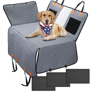 Housse de siège de <span class=keywords><strong>voiture</strong></span> de voyage étanche de luxe pour animaux de compagnie avec panneau de chargement pour chiens et chats Tapis et coussin de siège arrière faciles <span class=keywords><strong>à</strong></span> enfiler - Product Image 1