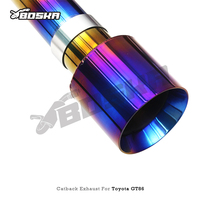Knalpot Catback OEM untuk FT86/GT86/GR86/86/Scion FR-S 2.0L 2012-2024 Sistem Knalpot Titanium Boska Valvetronic dengan Kontrol