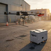 Système de drone fixe au sol LEABON : Station d'alimentation au sol pour un vol stationnaire longue durée, aéronef industriel pour la surveillance de la sécurité publique, en matériau PVC