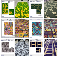 Tapis imprimé en polyester et nylon, motifs variés, MOQ 20 m², tapis de sol personnalisé, tapis décoratif pour la maison et l'hôtel