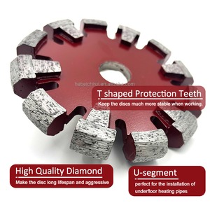 Disque de fraisage diamanté de 130 mm, largeur de segment de 17 mm, disque de dégagement pour l'installation de tuyaux de chauffage par le sol - Product Image 5