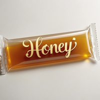 Sachets plats personnalisés imprimés thermoscellables en forme de bouteille pour liquides, échantillons de boissons, emballages de gels énergétiques, sachets de miel