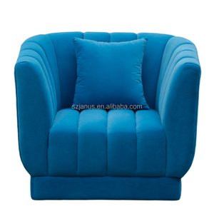 Fauteuil de canapé personnalisé <span class=keywords><strong>tulipe</strong></span> bleue fauteuil français bon marché pour chambre à coucher hôtel appartement <span class=keywords><strong>chaise</strong></span> d'appoint de style loisirs pour le salon - Product Image 1