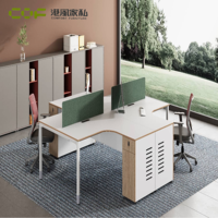 Poste de travail électrique moderne pour bureau, mobilier de bureau, poste de travail pour 2 à 4 personnes, table de poste de travail en cubicle