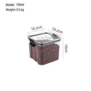 Bán Buôn Trong Suốt Pet Rõ Ràng Nhựa Jar Set 4-Loại Nhà Bếp Phòng Ăn Lưu Trữ Container Đóng Hộp Thực Phẩm Lưu Trữ Phụ Kiện Cho - Product Image 3