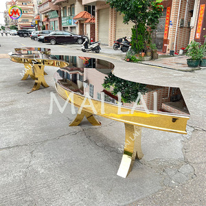 Muebles de hotel, mesa de boda, comedor con forma de media luna, recepción, cena VIP, círculo redondo, mesa grande para fiesta de eventos - Product Image 2