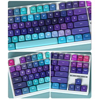 Blue Charm Keycap MOA Height PBT 5-side Dye Sublimation 120Keys Keycap Set Hot Sale for Ins/facebook/tiktok/shopee