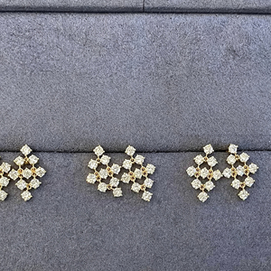 Aazuo - Pendientes de Oro Amarillo Sólido de 18K con Diamantes Cultivados en Laboratorio, Corte Brillante Redondo E VS1, Regalo para Mujer, Estilo de Oficina de Lujo - Product Image 4