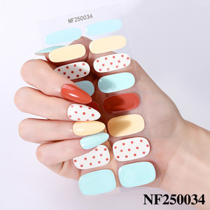 Pegatinas de Uñas de Gel Semicuradas de Cobertura Total, Activadas por Luz UV, Estilo Salón, Parches de Manicura - Product Image 3