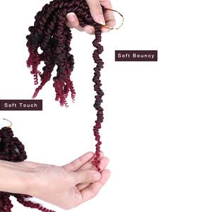 Dropshipping 10 pulgadas pretorcido primavera Curl Twist corto Crochet sintético trenzado extensiones de cabello <span class=keywords><strong>Bomo</strong></span> Twists cabello para Afro - Product Image 4