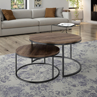 Combinaison simple table basse salon familial ensemble de plusieurs tables basses combinées