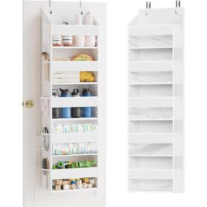 Organisateur à suspendre au-dessus de la porte, 5 niveaux avec 10 poches en filet pour le rangement de la chambre, de la salle de bain et de la chambre d'enfant - Product Image 1