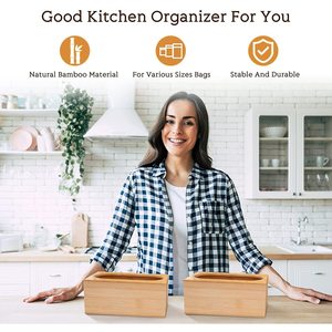Customized cross-border bamboo <b>storage</b> <b>boxes</b>, food <b>storage</b> bags, <b>storage</b> racks, 5-piece bamboo <b>kitchen</b> drawer bags and <b>storage</b> - Product Image 5