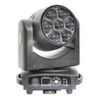 Flystar lampu panggung LED, RGBW 4in1 cuci DMX512 Zoom bergerak untuk Dj Bar Disco panggung Club 7x40W