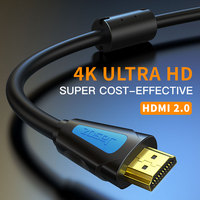 Kabel HDMI Jasoz Berkualitas Tinggi 4K 60Hz 0.5m 1m 1.5m 2m 3m 5m 10m 20m Berlapis Emas PVC Dual Ferrite untuk TV Proyektor Home Theater