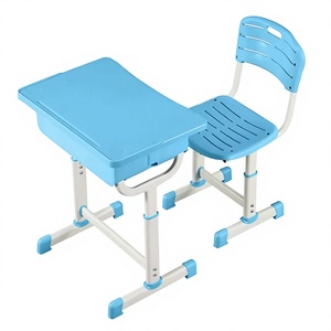 Meubles d'école <span class=keywords><strong>primaire</strong></span>, table d'étude réglable pour un seul élève, table d'écriture pour <span class=keywords><strong>enfant</strong></span>, ensemble de <span class=keywords><strong>bureau</strong></span> et chaise pour enfants - Product Image 1