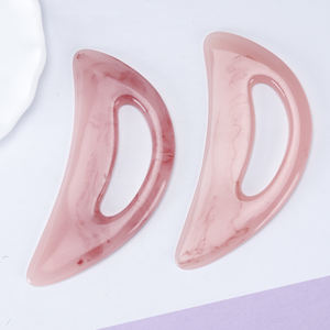 Outil de massage corporel Gua Sha en résine rose avec logo personnalisé, grand format, pour les jambes, la taille, avec poignée, grand planche Gua Sha - Product Image 5