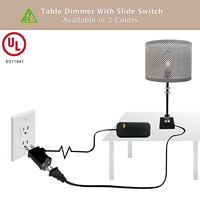 U L certifié 110-120V Max 150W gradateur à glissière en ligne de bord d'attaque avec ensemble de cordons pour l'éclairage de table