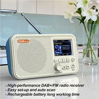 Radio DAB PLUS/DAB/FM portabel dengan BT5.0, pemutar kartu SD & nirkabel, MP3 dengan tampilan Digital LCD Jam Radio