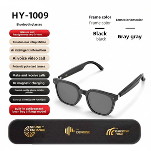 Lunettes intelligentes étanches avec transmission sans fil, modèle GPT, traduction IA, blocage de la lumière bleue, lunettes de soleil unisexes - Product Image 1