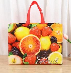 <span class=keywords><strong>ถุง</strong></span>ของขวัญผลไม้ ผ้าไม่ทอ รีไซเคิลได้ พิมพ์โลโก้ตามสั่ง มีหูหิ้ว พกพาสะดวก เคลือบกันน้ำ สำหรับใส่ของช้อปปิ้ง - Product Image 4