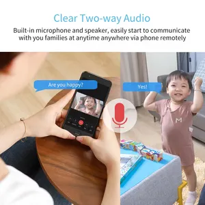 Prix usine maison WIFI caméra 1080p caméra de détection de mouvement intelligente sans fil pour moniteur bébé