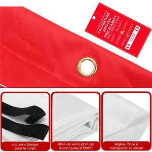 Garantie de qualité couverture anti-feu en fibre de verre 120x120cm urgence maison cuisine bureau sécurité Compact et bouclier infaillible - Product Image 2