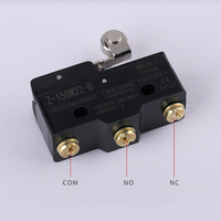 Micro-interrupteur de fin de course CHLNP, petit interrupteur de limitation de course Z-15GW22-B à rouleau momentané TM-1704 LXW5-11G2 250V 10A IP65 CE Noir à sertir