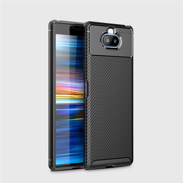 2019 New Arrival Autofocus Carbon Fiber Soft TPU Cell Phone case for Sony Xperia 8