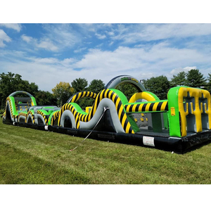 Casa de Brinco Inflable Comercial, Parque de Obstáculos Inflable Toxic <span class=keywords><strong>Radical</strong></span> Roadrunway en Venta con Tobogán y Muro de Escalada - Product Image 2